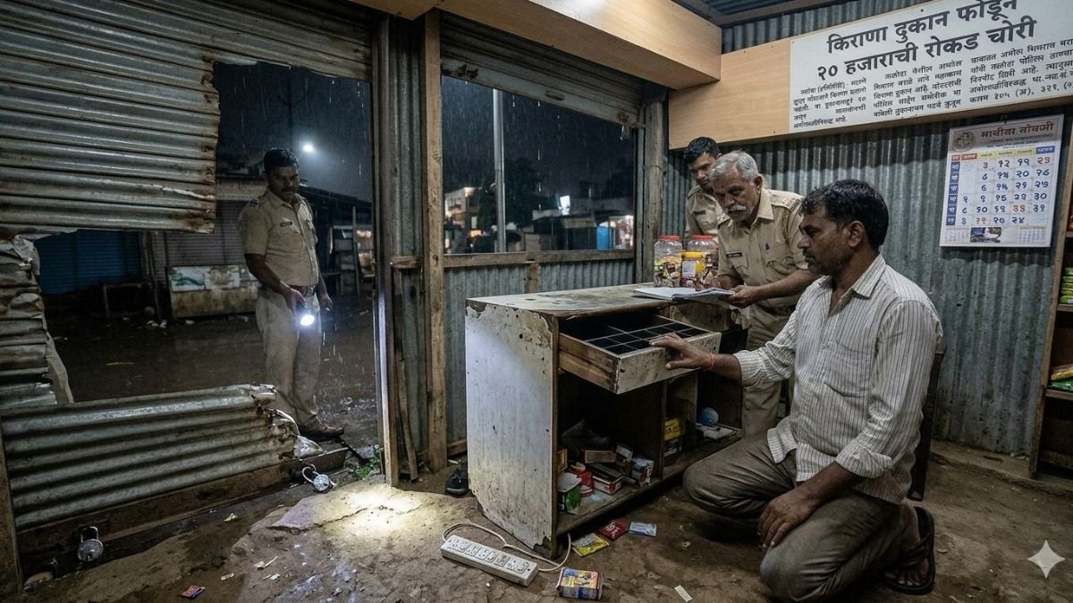 तळोद्यात धाडसी चोरी: पोलीस लाईनसमोरचे किराणा दुकान फोडून २० हजारांची रोकड लांबवली!