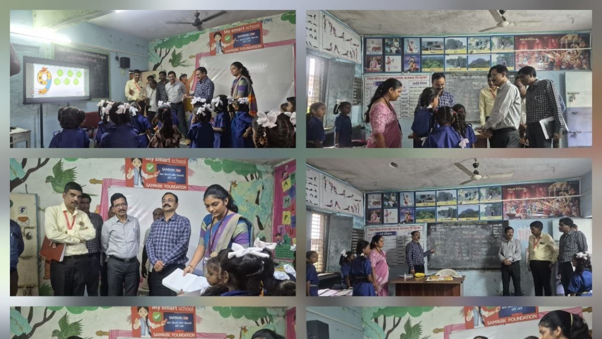 ‘चला शाळेत जाऊया’अभियानांतर्गत जिल्हा परिषद कन्या शाळा प्रकाशा येथे अध्यक्ष डॉ.नंदकुमार बेडसे यांची भेट