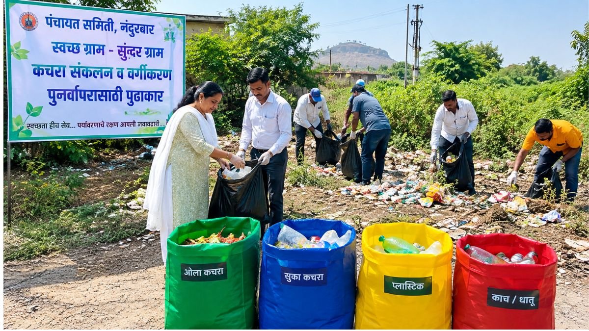 कचरा संकलनातून पुनर्वापराला चालना; पंचायत समितीच्या गटविकास अधिकाऱ्यांचा स्तुत्य उपक्रम