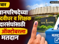 विधानपरिषदेच्या ५ पदवीधर व शिक्षक मतदारसंघांसाठी २३ ऑक्टोबरला मतदान