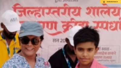 Daksh Shah of K.R. Public School achieved remarkable success in the district-level swimming competition.