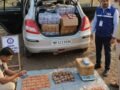 Gutkha worth ₹2.5 lakh seized from Swift car.
