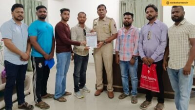 Student safety issues come to the fore in Navapur: 'Yuva Kranti Sanghatana' aggressive, submits memorandum to Police Inspector Dhananjay Patil.