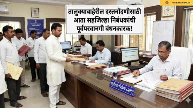 तालुक्याबाहेरील दस्तनोंदणीसाठी आता सहजिल्हा निबंधकांची पूर्वपरवानगी बंधनकारक!